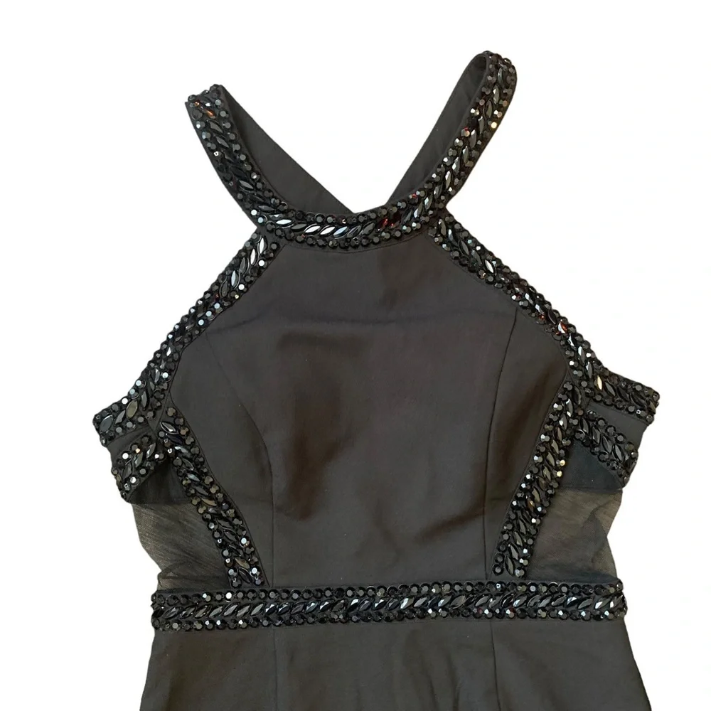 Gianni Bini Semi-formal beaded cocktail little black dress size small - Picture 2 of 8